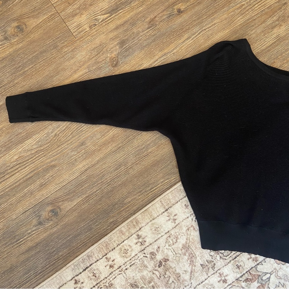 Love Tree Black Ribbed Fall Sweater - Picture 2 of 9